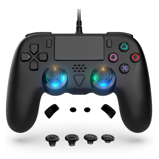 GAMFAMI Wired Controller Compatible with PS5/PS5 Pro/PS5 Slim/PC - Wired Controller with Built-in Advanced Back Buttons Programm