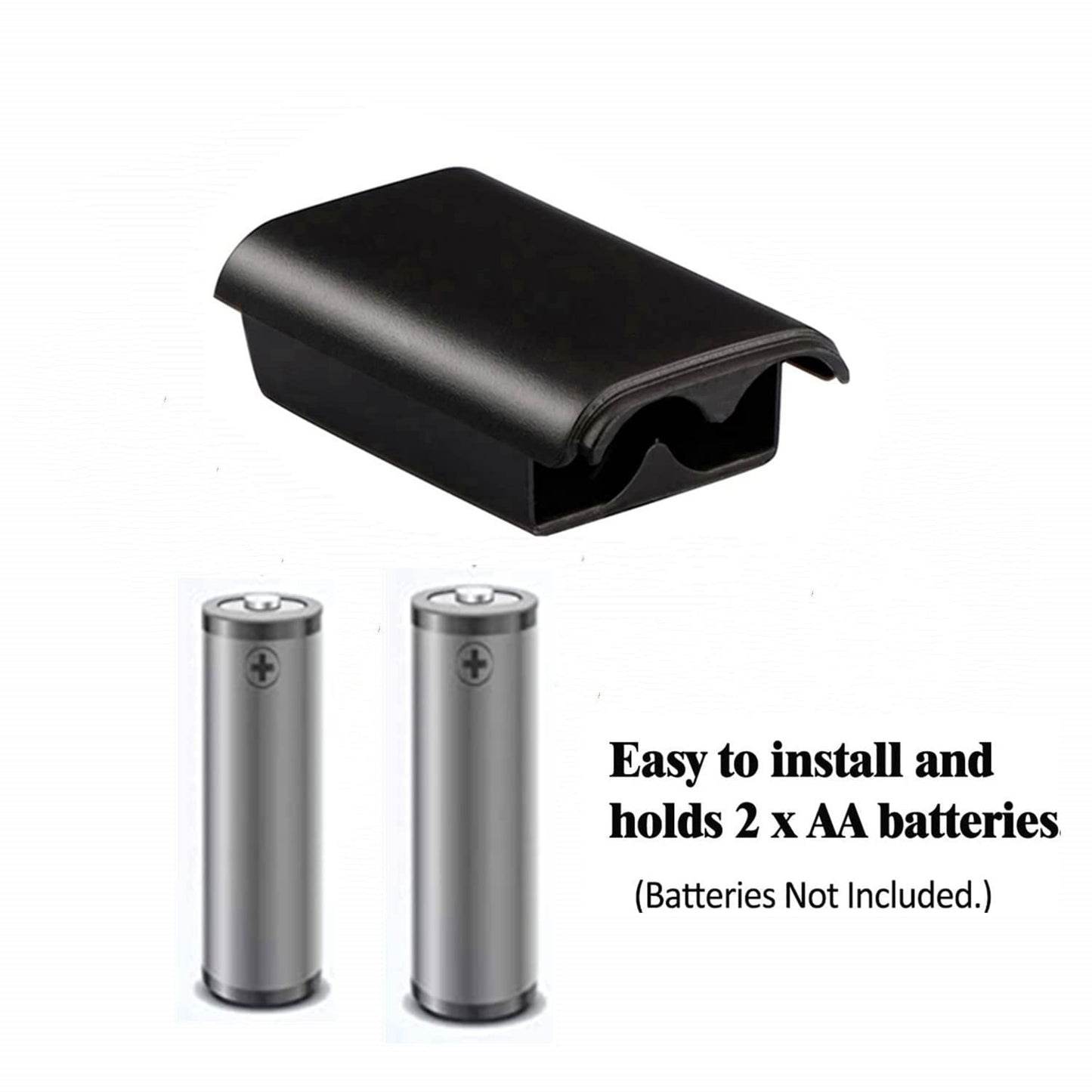 XUKEKOY Battery Box for Xbox 360 Wireless Controller - 4 Pack, Black, Plastic