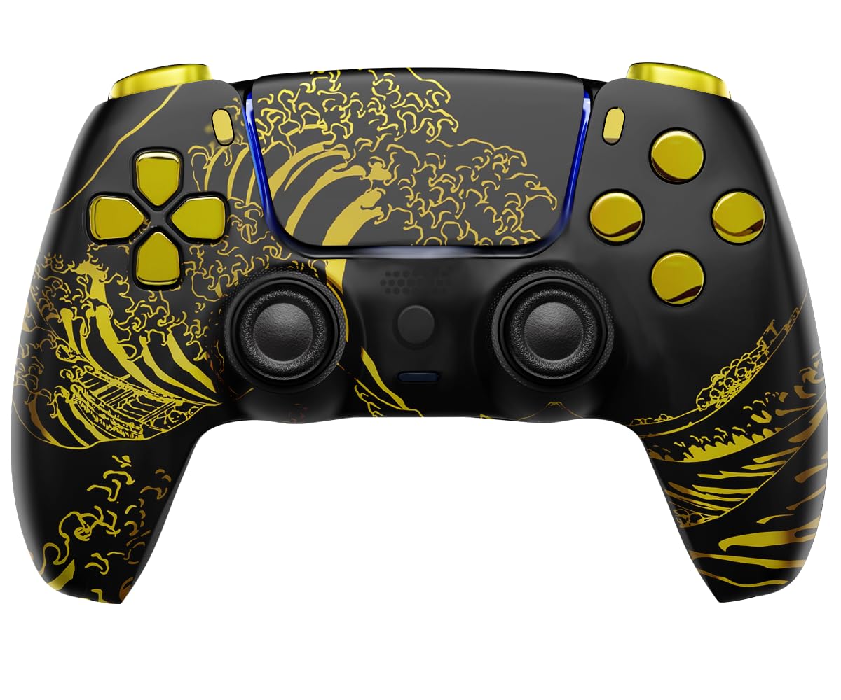 MODDEDZONE M Series Custom Wireless Controller Compatible with PS5 - Exclusive and Unique Design| Customized in the USA| (Blackout Surge)