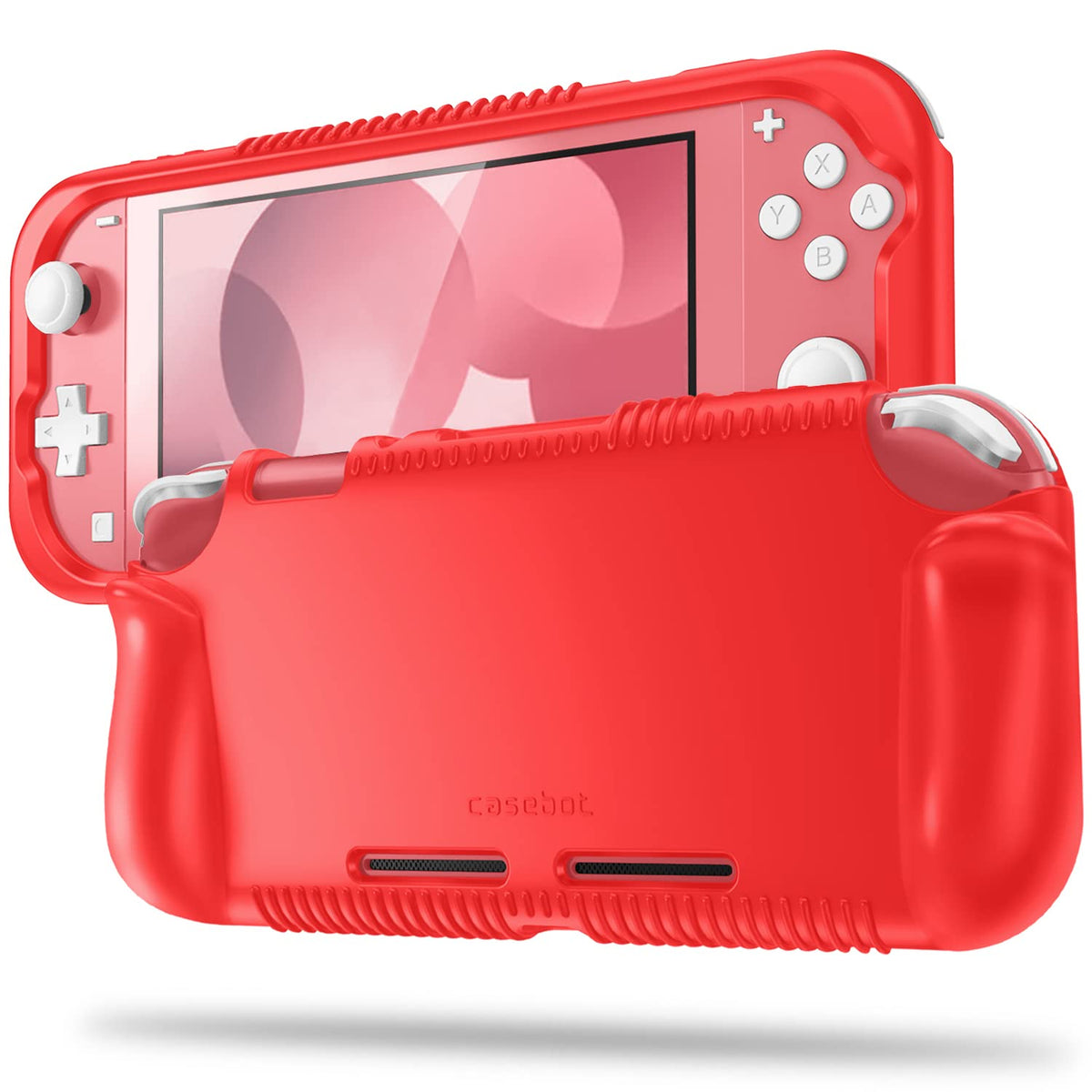 Fintie Case for Nintendo Switch Lite 2019 - Soft Silicone [Shock Proof] [Anti-Slip] Protective Cover with Ergonomic Grip Design for Switch Lite Console (Red)