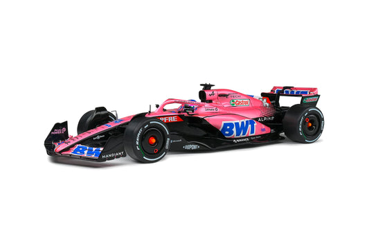 Solido ALP A522 Bahrain GP 2022 Model 1/18 Medium Pink Diecast Car