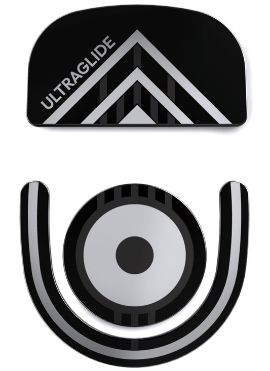 PWNAGE Ultraglide Glass Skates Feet for G Pro X 2 Superlight GPX 2  Ultra-Smooth and Durable  3M Adhesive  fit for Gaming Mouse Black and White