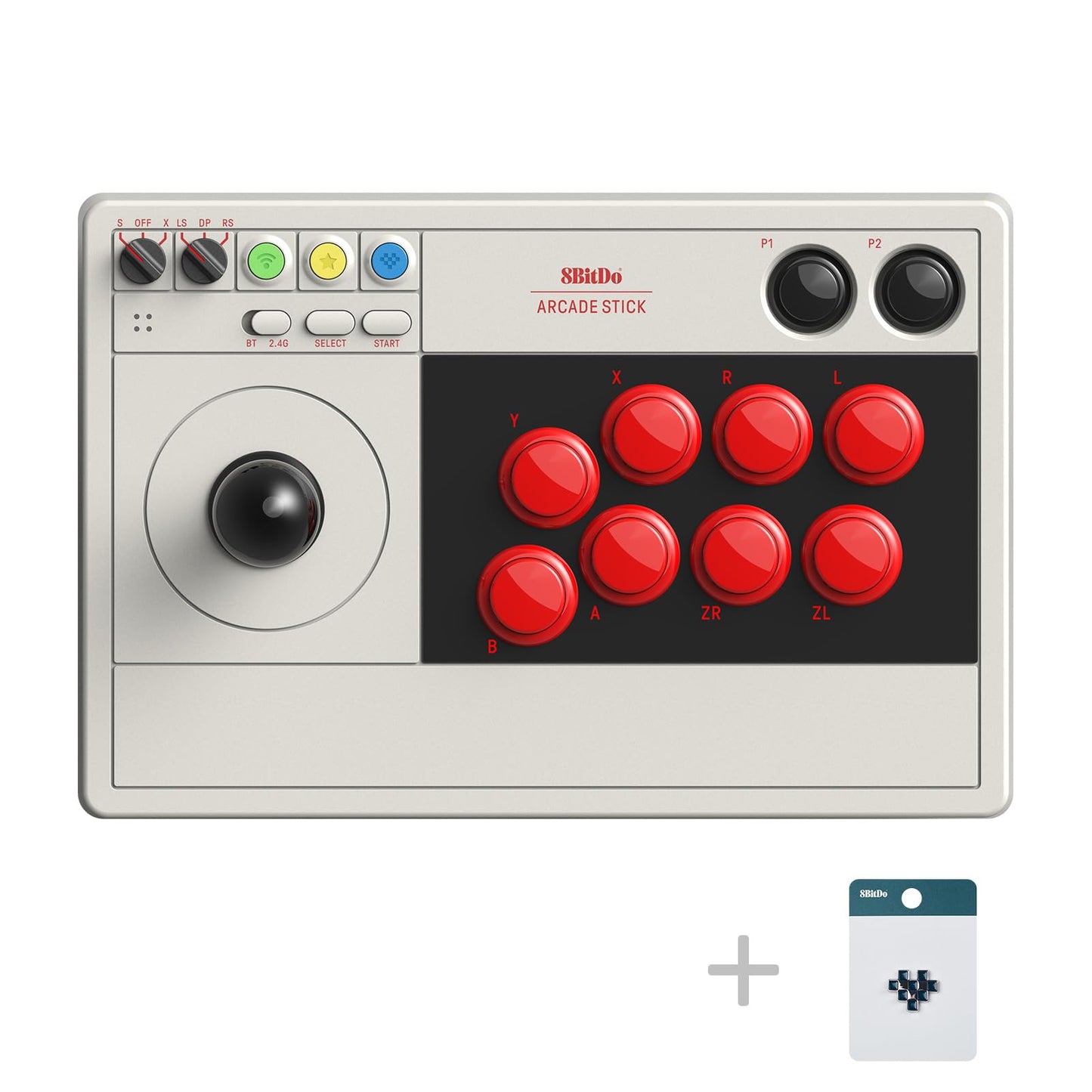 8Bitdo Arcade Stick for Switch & Windows - Gray - Model 6922621501350