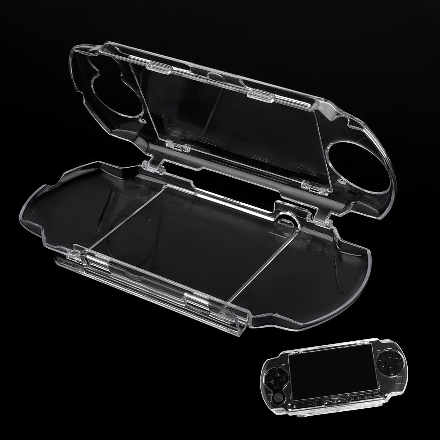 Hard Shell Case Cover Transparent Protective Case stone Clear Shockproof and Scratch-Resistant Replacement Housing for PSP 2000 3000