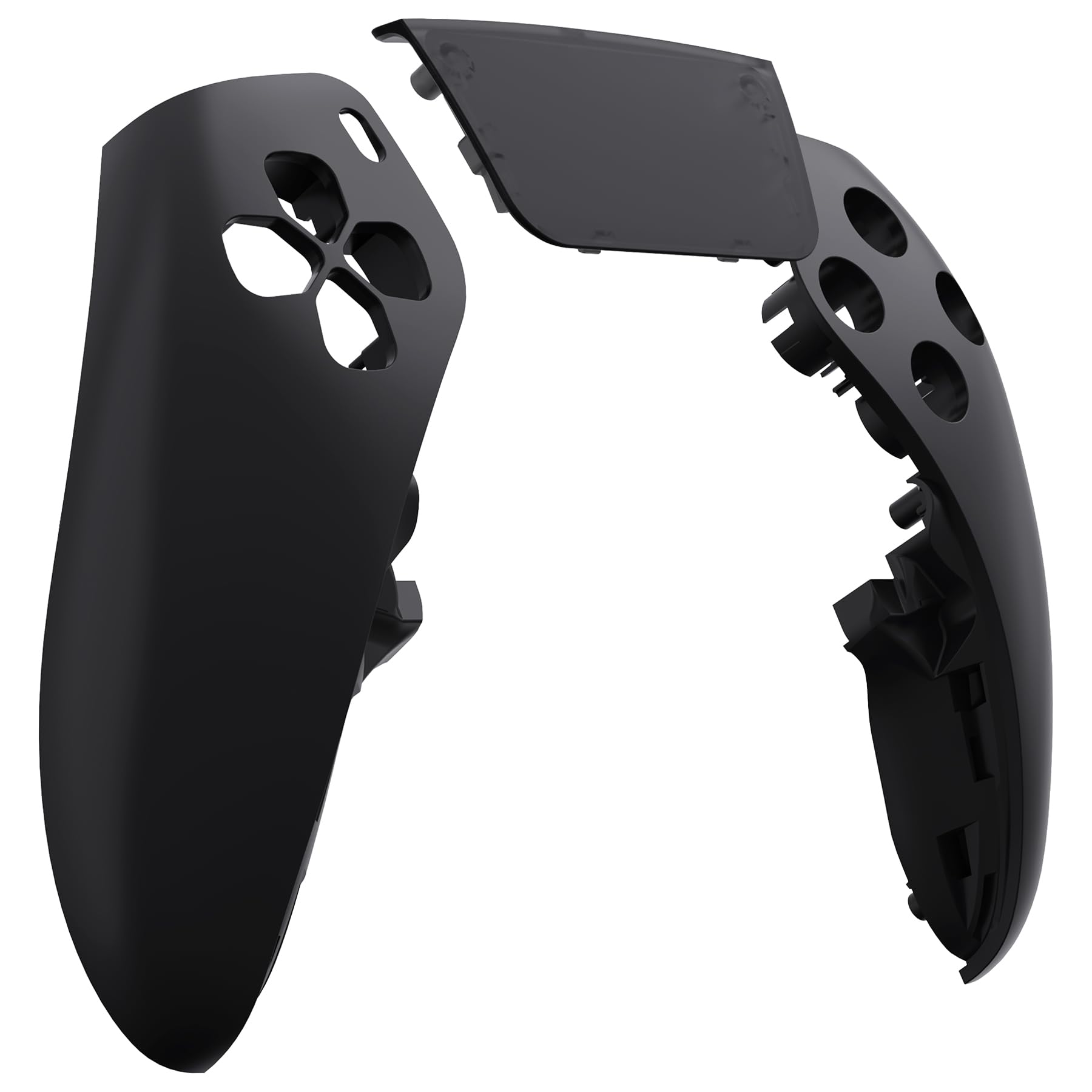 eXtremeRate Left Right Front Top Shell with Touchpad Compatible with ps5 Edge Controller  Black DIY Replacement Faceplate Shell Custom Touch Pad Cover Compatible with ps5 Edge Controller