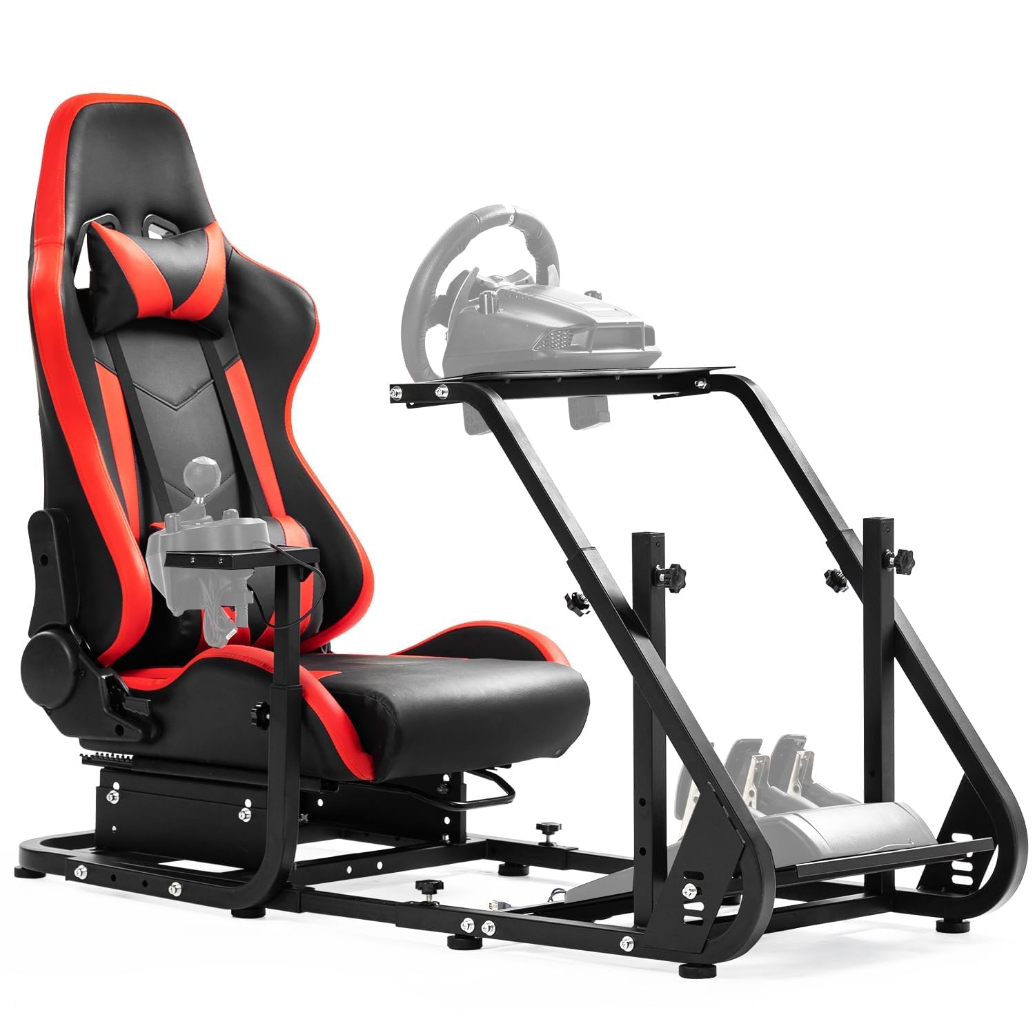 Dardoo G920 Racing Simulator Cockpit with Seat Fits for Logitech G923 G29 Thrustmaster T150 T300 T248 Sim Racing Cockpit Not Included Wheel & Pedals