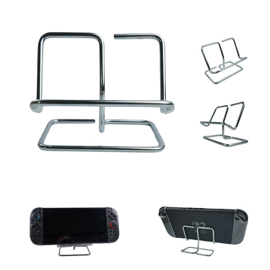 QuoLumPIA Carbon Steel Gaming Stand Holder for Nintendo Switch/Lite/OLED/Switch 2 (2025)/Steam Deck/Smartphone-Stable &Durable Integral Steel Bracket  Easy Charging  Heat Dissipation  One-Piece Design