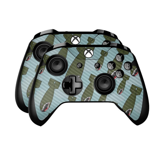 Carbon Fiber Skin Compatible with Microsoft Xbox One Controller (2 Pack) - Bombs Away - Premium 3M Vinyl Protective Wrap Decal Cover - Easy to Apply | Crafted in The USA by MightySkins
