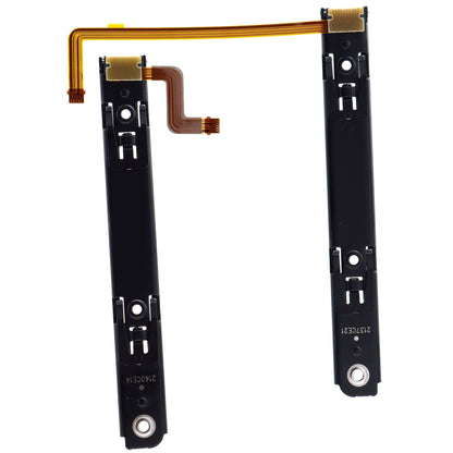 Deal4GO Joy-Con Metal Slider Rails Replacement for Nintendo Switch OLED - Left & Right Rail Set, Black, Model HEG-JCR-01