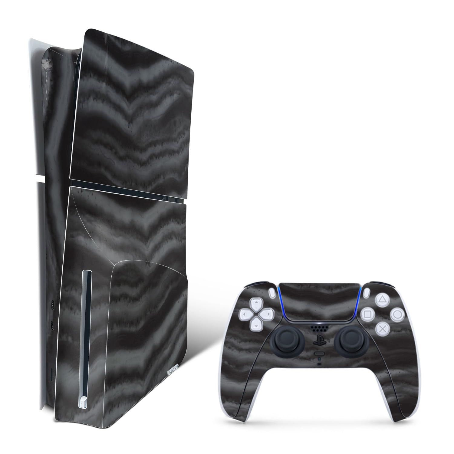 MightySkins Skin Compatible with PlayStation 5 Slim Disk Edition Bundle - Smoky Quartz | Protective  Durable  and Unique Vinyl Decal wrap Cover | Easy to Apply | Made in The USA