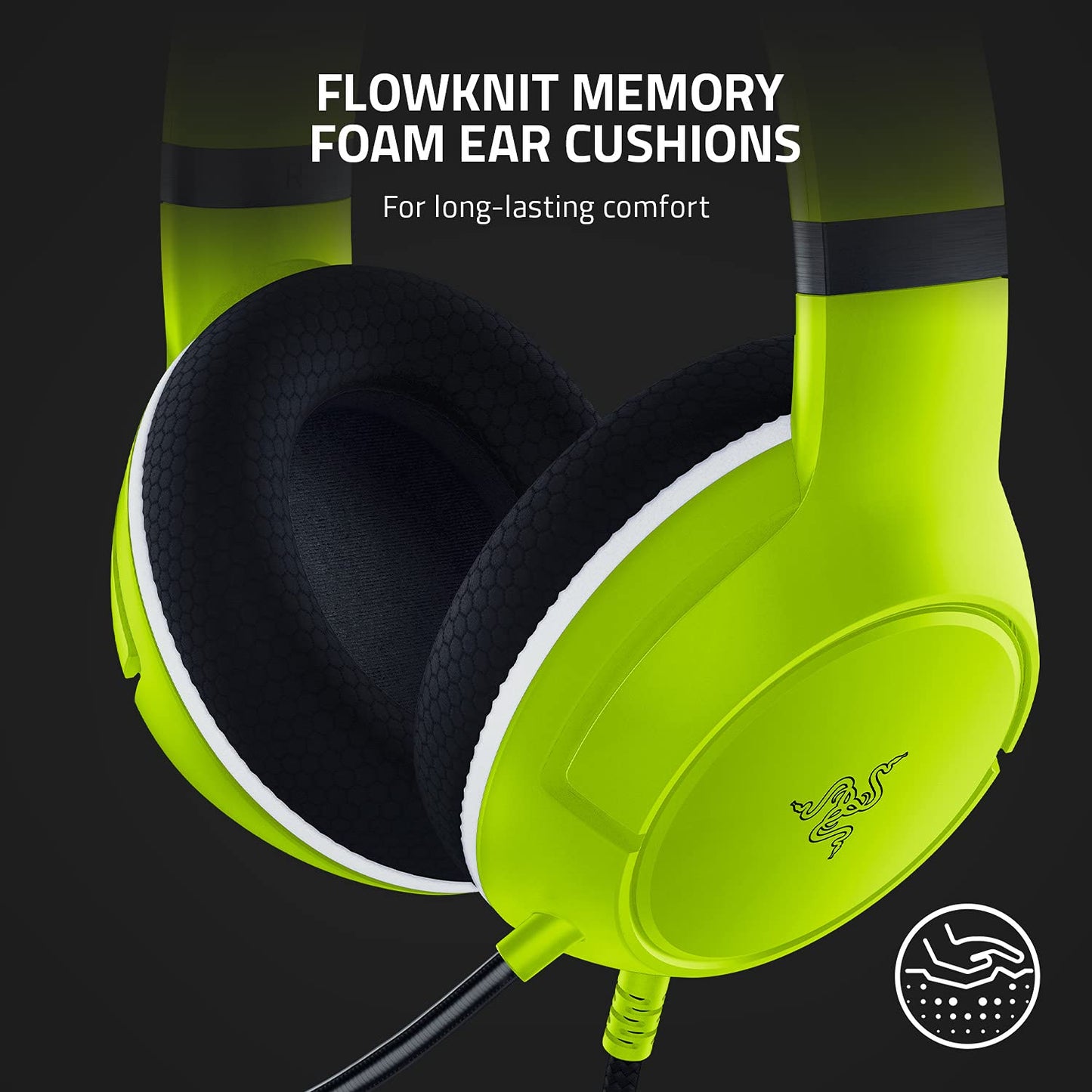 Razer Kaira X Wired Headset - Triforce 50mm Drivers, HyperClear Mic, Lime, Model RZ04-03970600-R3U1 - Compatible with Xbox & PC