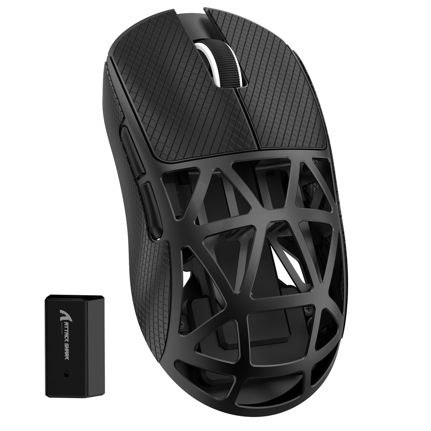 ZIYOU LANG x Attack Shark R2 Wireless Gaming Mouse  Ultra Lightweight Magnesium Alloy  PAW3950 42000 DPI Optical Sensor  8KHz Polling Rate  BT/2.4G/Wired Programmable Mice with Grips Sticker (Black)