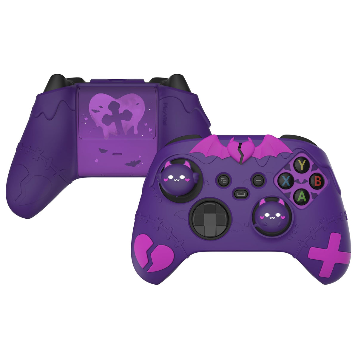 PlayVital Gothic Imp Series Cute Silicone Skin for Xbox Series X & S Controller  Anti-Slip Grip Silicone Cover  Protective Case for Xbox Core Controller with Thumb Grips  Purple