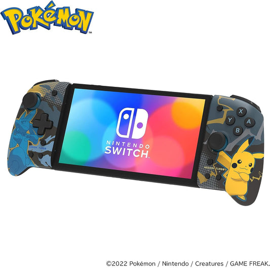 HORI Nintendo Switch Split Pad Pro - Ergonomic Controller for Handheld Mode, Pikachu & Lucario Design, Model NSW-414U