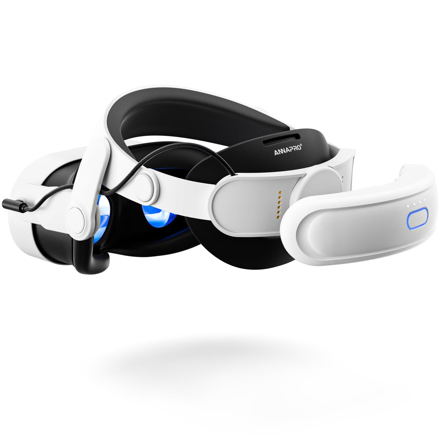 annapro A3 Max Battery Head Strap for Meta Quest 3/Quest 3S  20W Fast Charging 10 800mAh Magnetic Battery  Ultimate Comfort & Extended Playtime Compatible with Quest 3S/3 Accessories  White