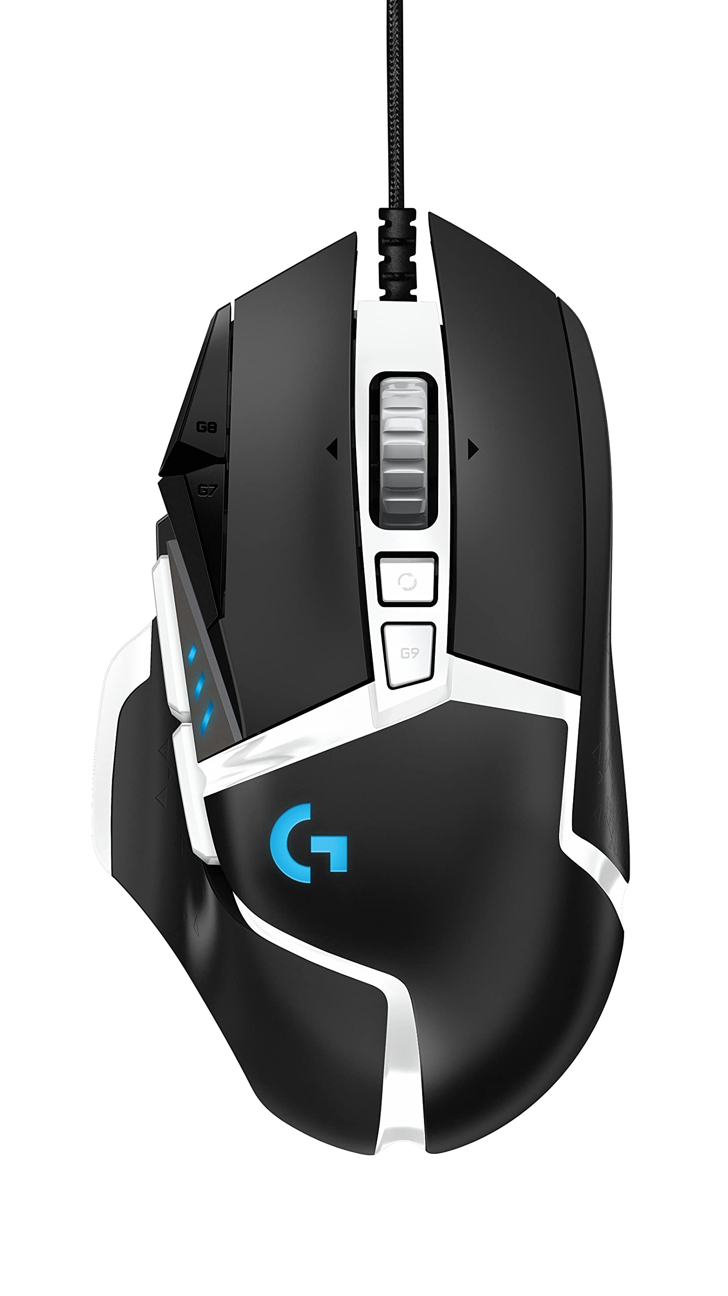 Logitech G502 Hero High Performance Gaming Mouse Special Edition  Hero 16K Sensor  16 000 DPI  RGB  Adjustable Weights  11 Programmable Buttons  On-Board Memory  PC/Mac - Black/White