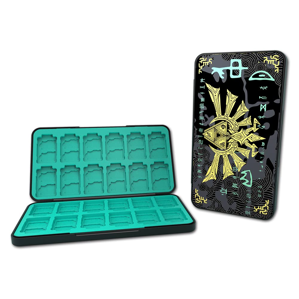 PERFECTSIGHT Switch Game Case Compatible with Nintendo Switch/Switch OLED/Switch Lite  Switch Game Holder refill unit Case with 24 Game & 48 Micro SD Cards Storage for Zelda Fans - Tears of Kingdom