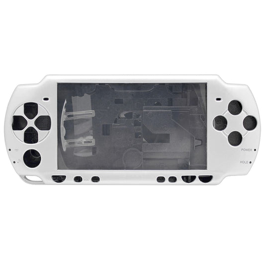 OSTENT Full Housing Shell Faceplate Case for Sony PSP 2000 - Silver, Model 012903