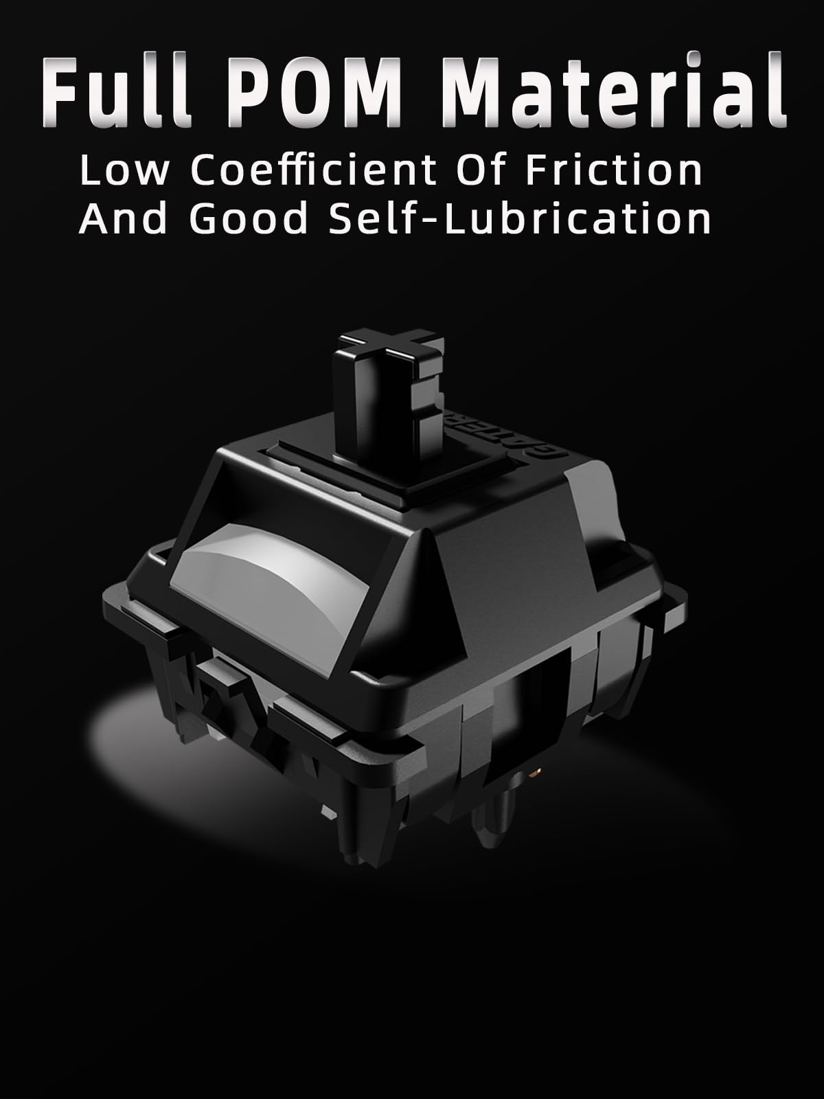 Mciepny Gateron Ghost Linear Keyboard Switches - 5-Pin, Pre-Lubed, POM, 10 Pcs, Ideal for MX Mechanical Gaming Keyboards