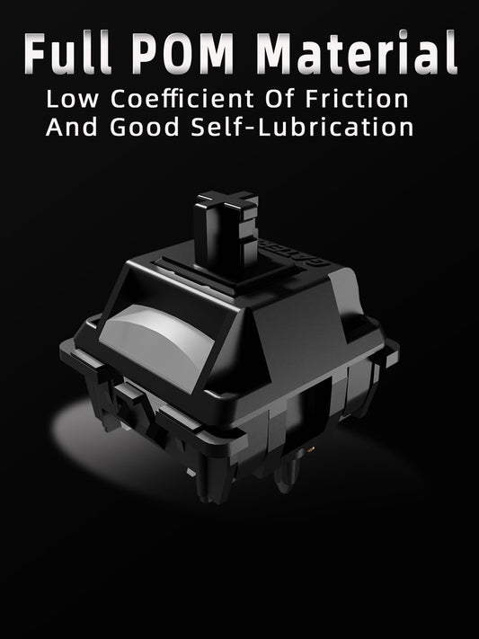 Mciepny Gateron Ghost Linear Keyboard Switches - 5-Pin, Pre-Lubed, POM, 10 Pcs, Ideal for MX Mechanical Gaming Keyboards