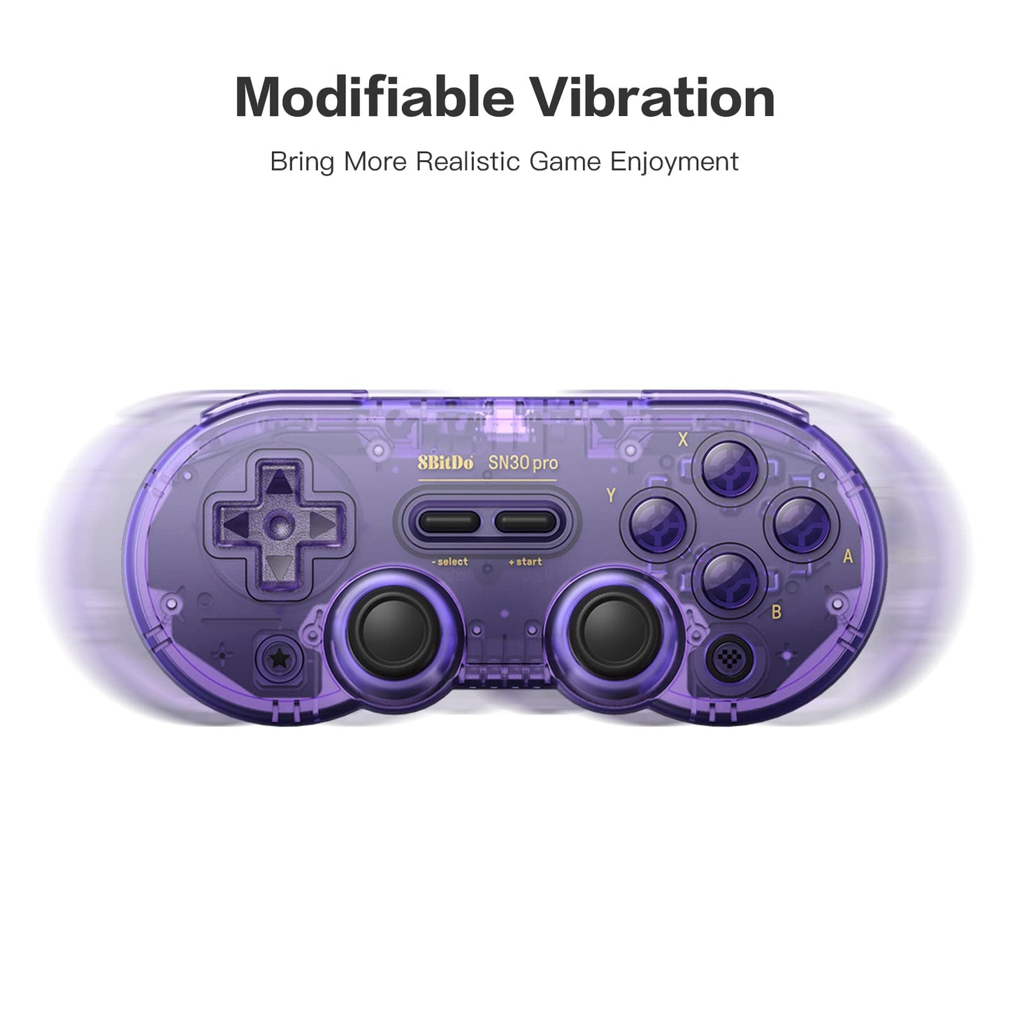 8Bitdo SN30 Pro Wireless Game Controller for Switch, Steam, PC - Purple
