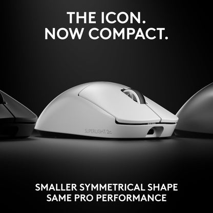 Logitech G PRO X Superlight 2c Wireless Gaming Mouse - 51g, Compact, 44K DPI, USB-C Charging, White, Model 910-007528