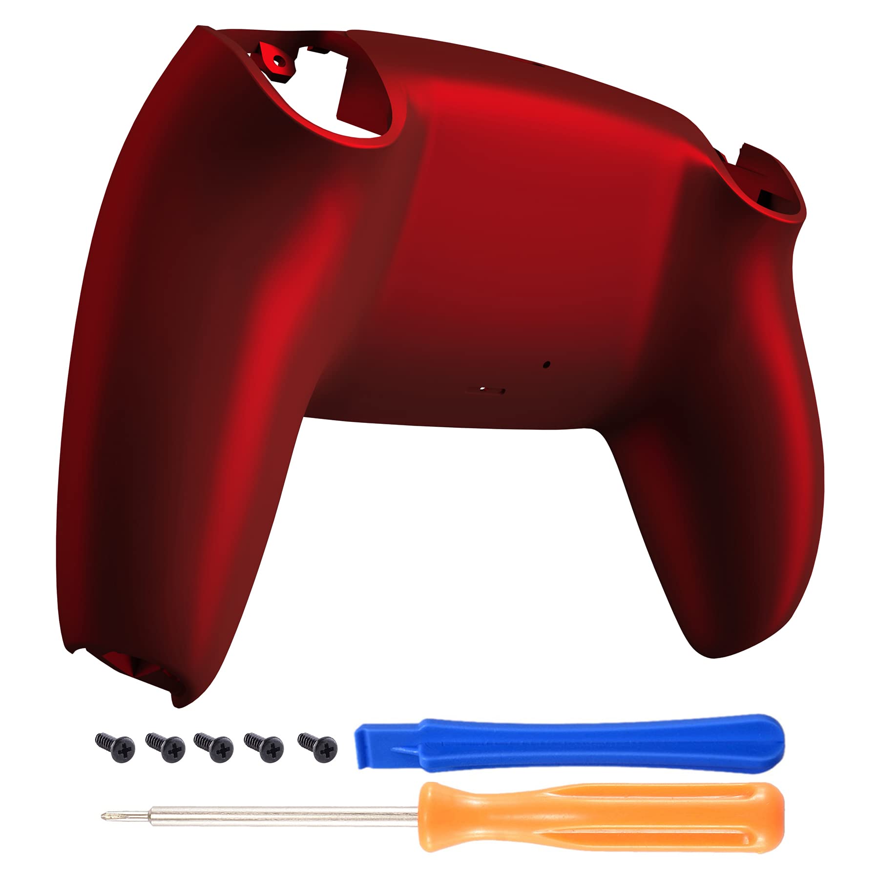 eXtremeRate Scarlet Red Custom Back Plate for PS5 Controller - Replacement Shell Cover, Model DPFP3003