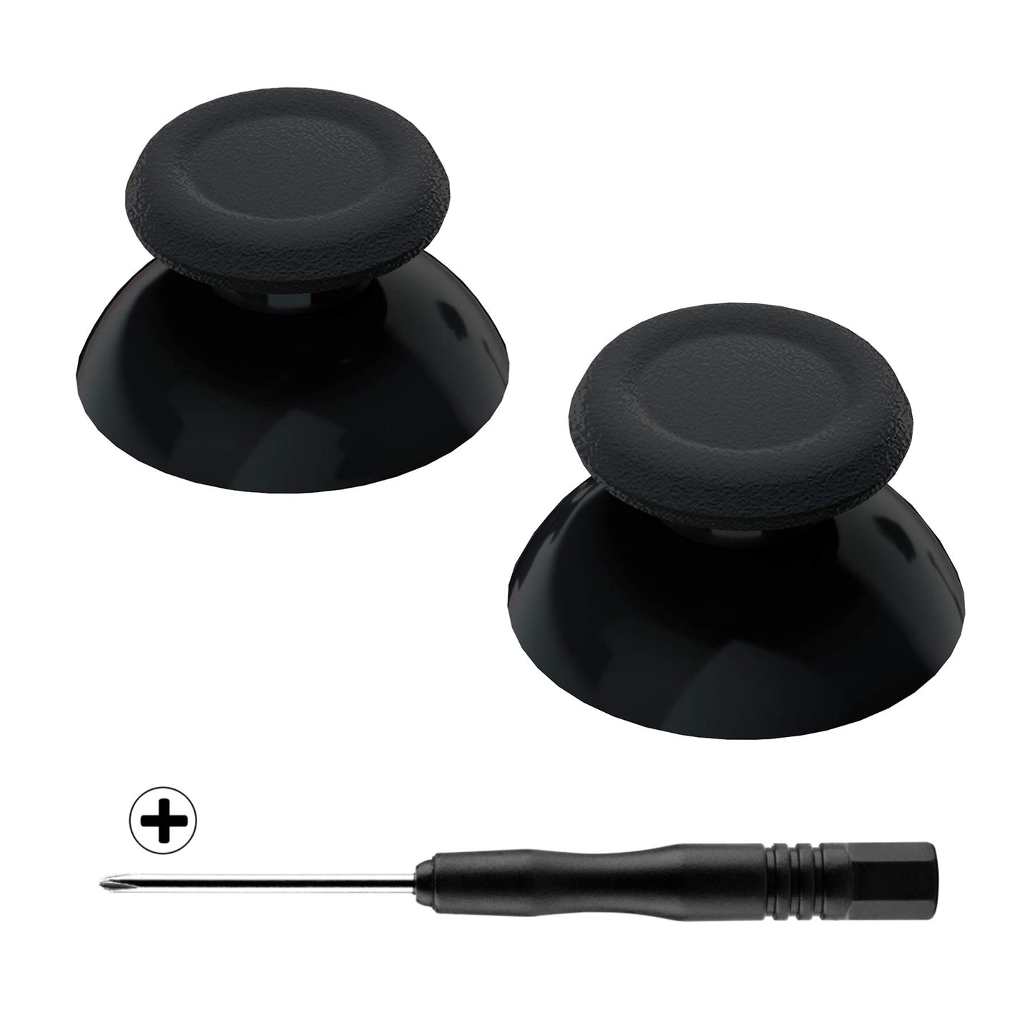 eXtremeRate Black Replacement 3D Joystick Thumb Sticks for PS5 Controller  Analog Thumbstick with Screwdriver for PS4 Slim Pro Controller