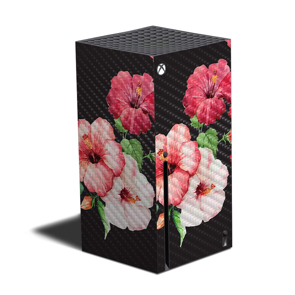 MightySkins Carbon Fiber Skin Compatible with Xbox Series X - Hibiscus | Protective  Durable Textured Carbon Fiber Finish | Easy to Apply and Change Styles | Made in The USA (CF-MIXBSERX-Hibiscus)