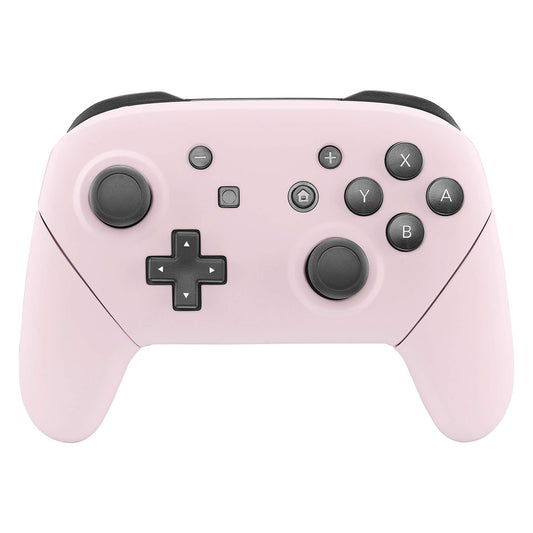 eXtremeRate Cherry Blossoms Pink Faceplate Backplate Handles for Nintendo Switch Pro Controller, DIY Replacement Hand Grip Housi