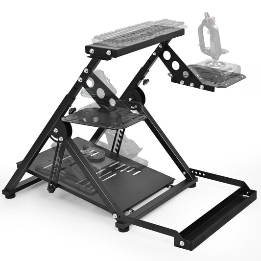 Dardoo G920 X Flight Racing Simulator Cockpit Frame for Logitech/Thrustmaster, Adjustable, Foldable, Black, Model: Flight Game Controller-79