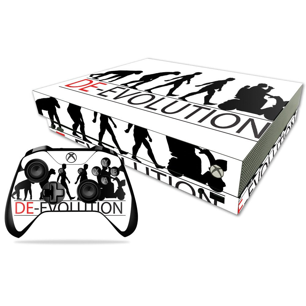 MIGHTY SKINS MightySkins Skin for Xbox One X - Deevolution | Durable Vinyl Decal Wrap, Easy to Apply & Remove