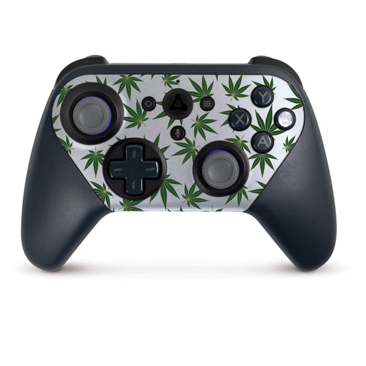 MightySkins Skin Compatible with Amazon Luna Controller - Pot Leaves Green | Protective  Durable  and Unique Vinyl Decal wrap Cover | Easy to Apply  Remove  and Change Styles | Made in The USA