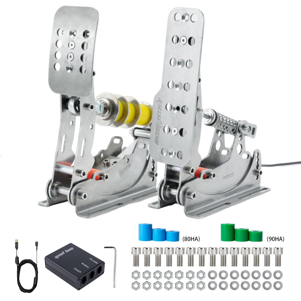 Simjack UT Sim Racing Pedals 200KG Load Cell Brake Pedal PC Racing Simulator Pedals Pressure Sensor HE Hydraulic Pedal (UT-P2)