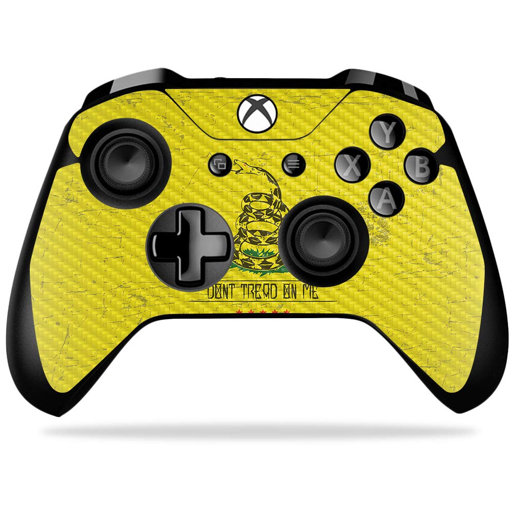 MightySkins Carbon Fiber Skin for Microsoft Xbox One X Controller - Dont Tread | Protective  Durable Textured Carbon Fiber Finish | Easy to Apply  Remove  and Change Styles | Made in The USA