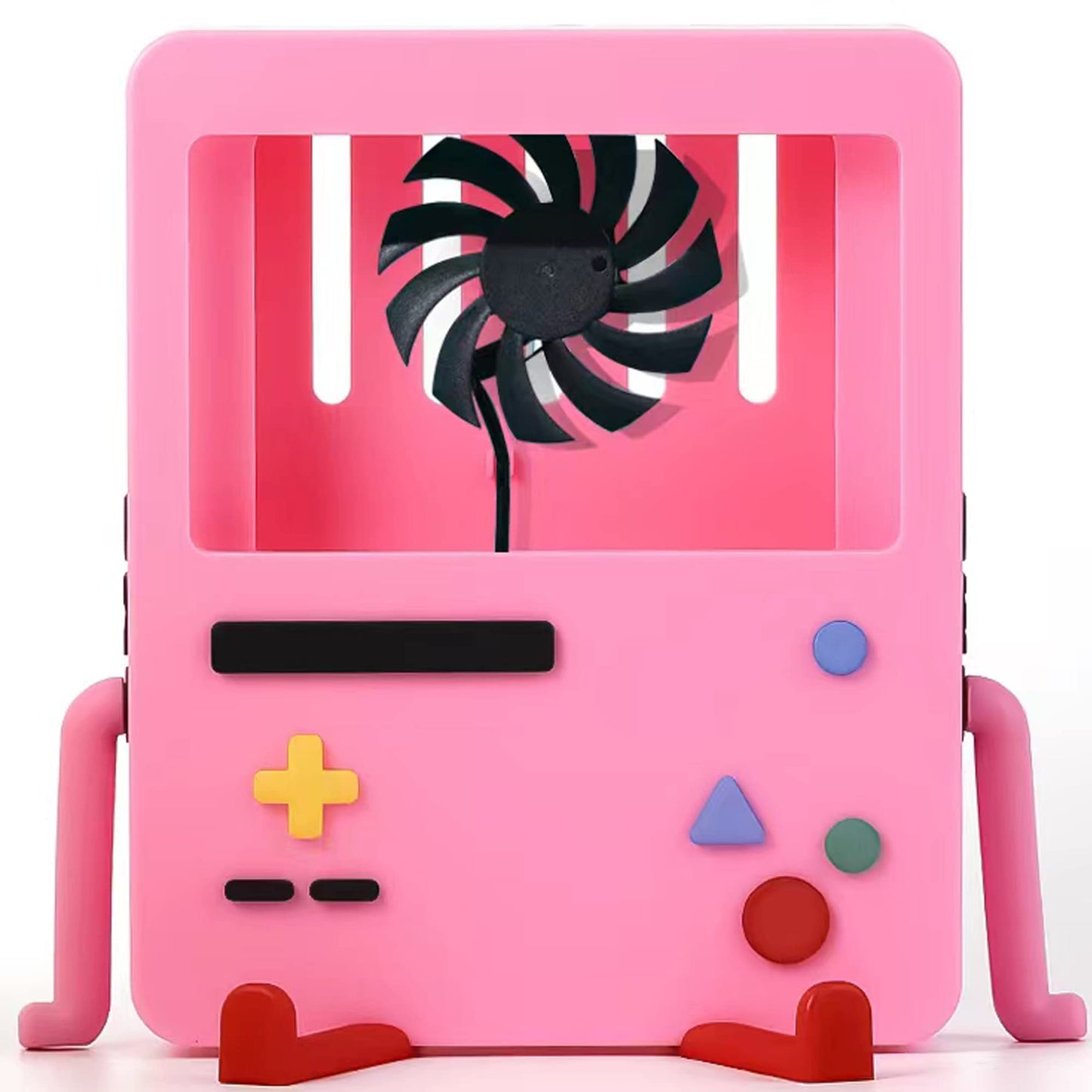 GRAPMKTG Charging Stand with Cooling Fan for Nintendo Switch - Portable Dock, Pink, Compatible with OLED, Perfect Gift for All Ages