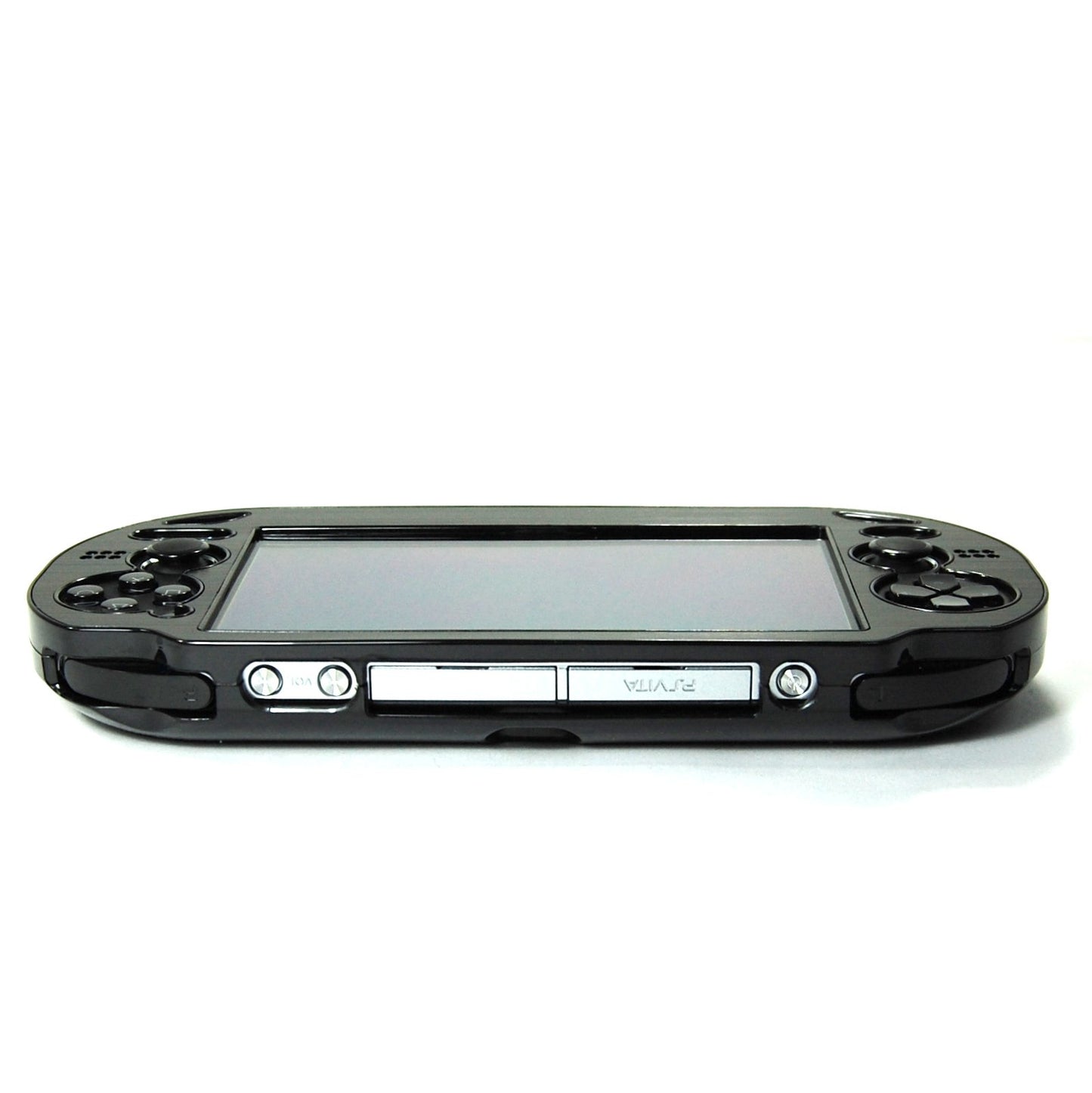 Cosmos Hard Case Cover for PS VITA 1000 - Aluminum Faceplate, Black, Fits Oval Start & Select Buttons (Not for PSV 2000)