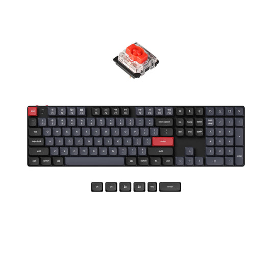 Keychron K5 Pro Hot-Swappable Mechanical Keyboard, RGB, Low Profile Gateron Red Switch, Wireless/Bluetooth/USB, Full Size, for Mac/Windows/Linux