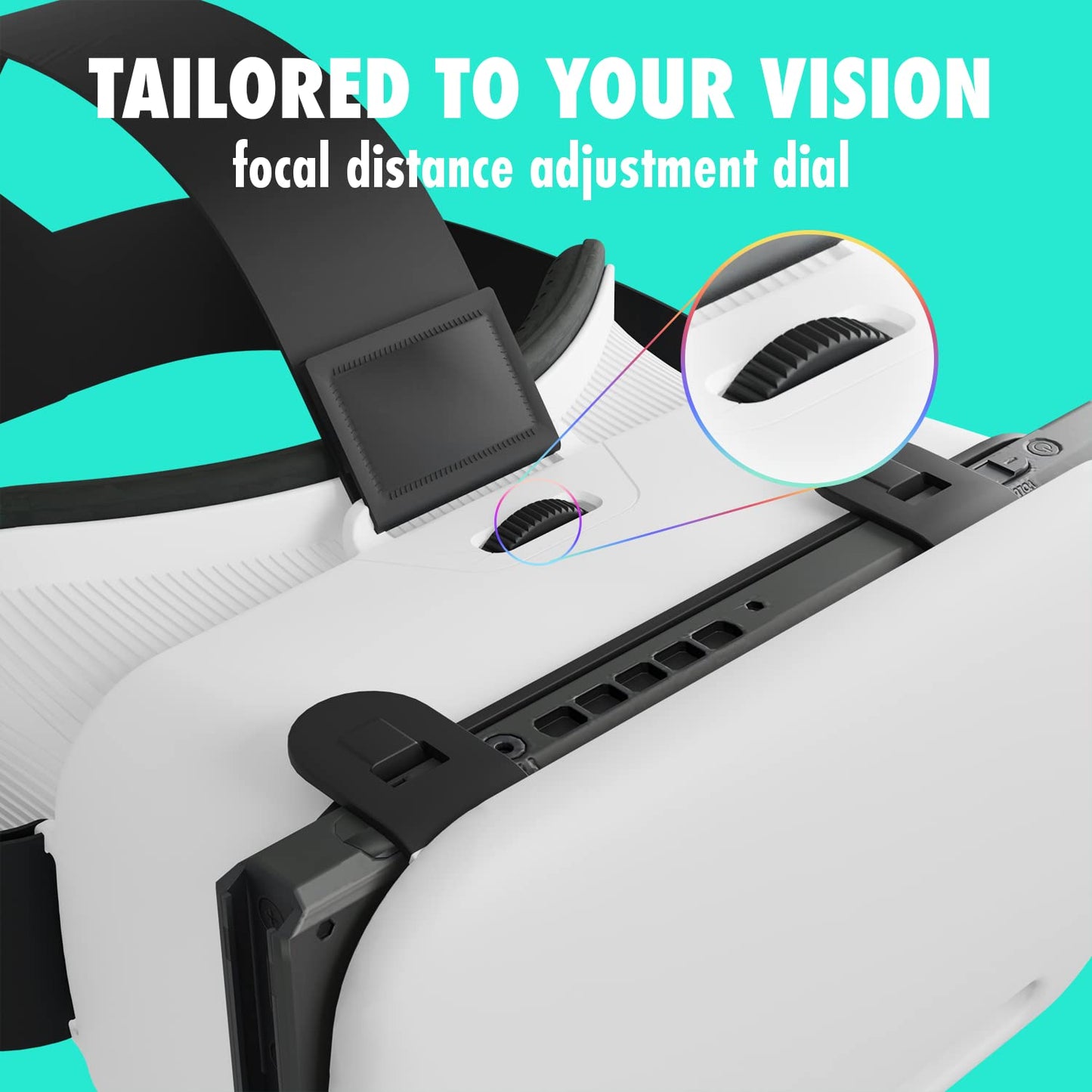 Orzly VR Headset for Nintendo Switch & OLED - Adjustable Lens, White, Gift Boxed Edition, Model 2NSW-VRHEADSETWHT