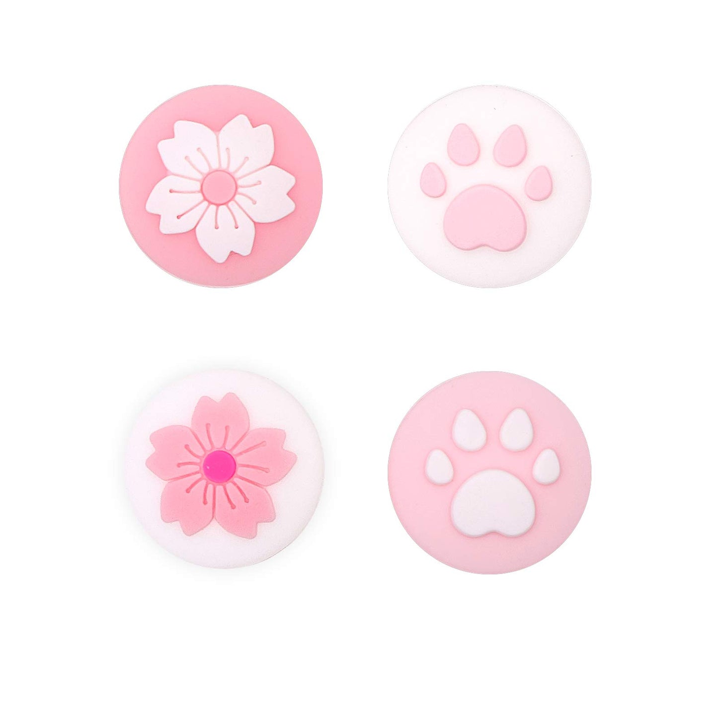 Switch Pink Thumb Grips  Pink Joystick Covers for Switch Lite  Cute Thumb Grip Caps Compatible with Switch Joy Cons - Cherry Blossoms