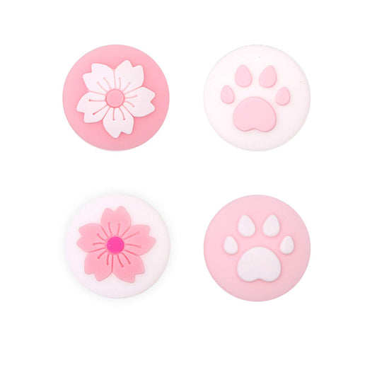 Switch Pink Thumb Grips  Pink Joystick Covers for Switch Lite  Cute Thumb Grip Caps Compatible with Switch Joy Cons - Cherry Blossoms