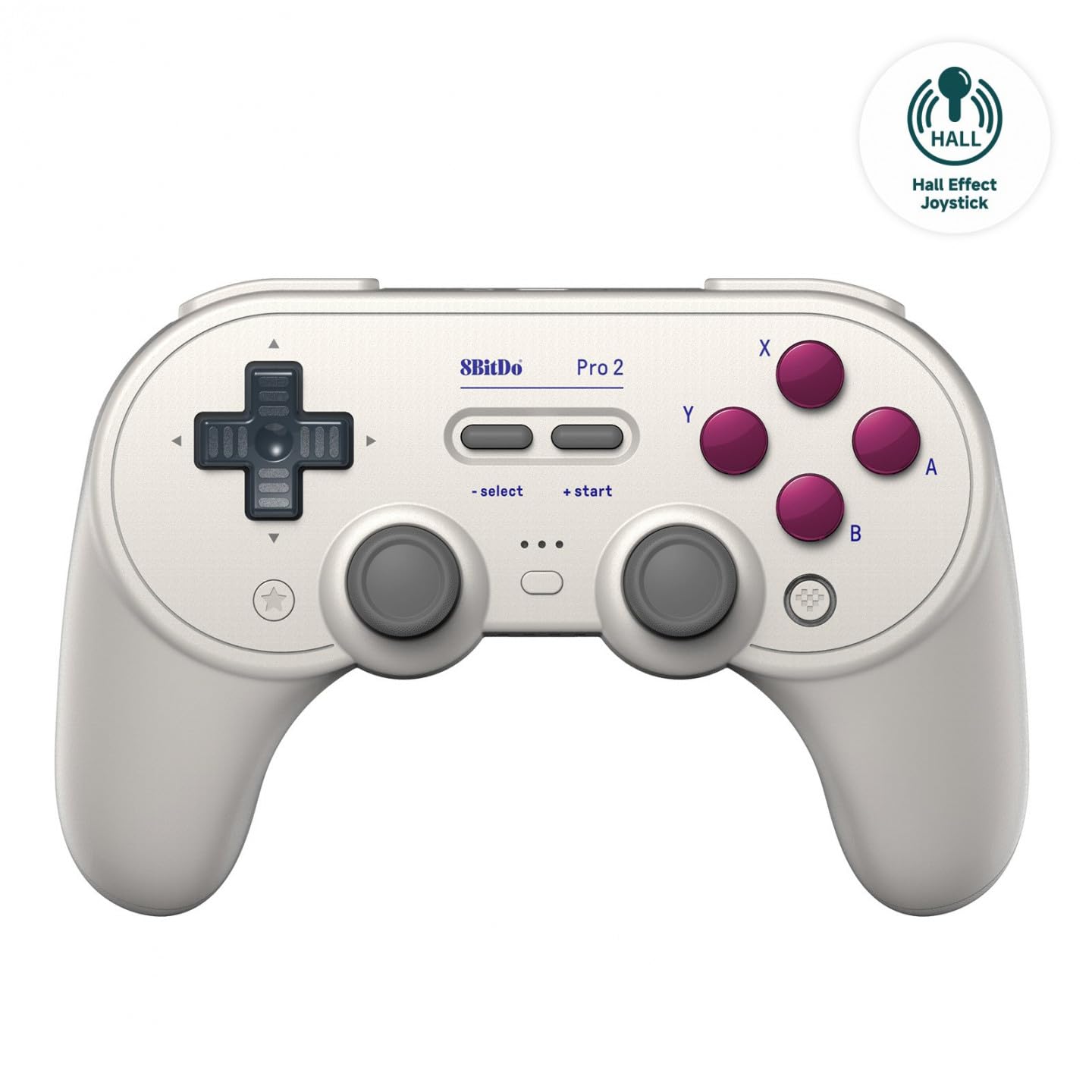 8Bitdo Pro 2 Bluetooth Controller - Hall Effect Joysticks, 2 Back Paddle Buttons, Wireless for Switch/Switch 2, G Classic Edition
