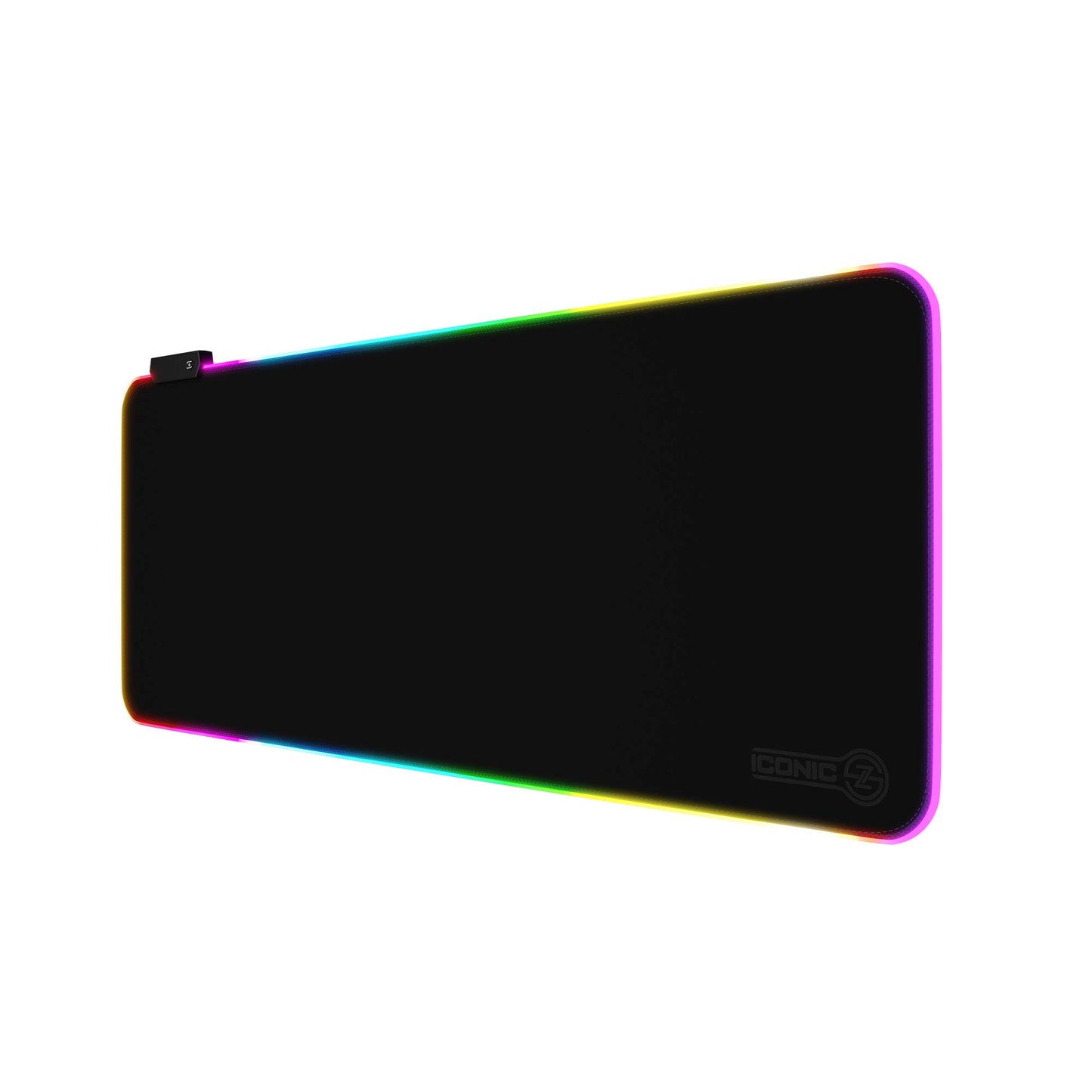ICONIC PRO PC GEAR RGB Large Gaming Mouse Mat 32x12 - Multi-colored LED Lighting, Waterproof, Non-Slip Base
