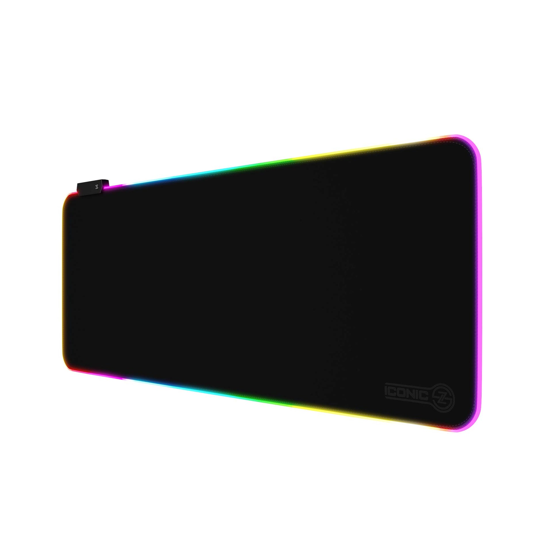 ICONIC PRO PC GEAR RGB Large Gaming Mouse Mat 32x12 - Multi-colored LED Lighting, Waterproof, Non-Slip Base