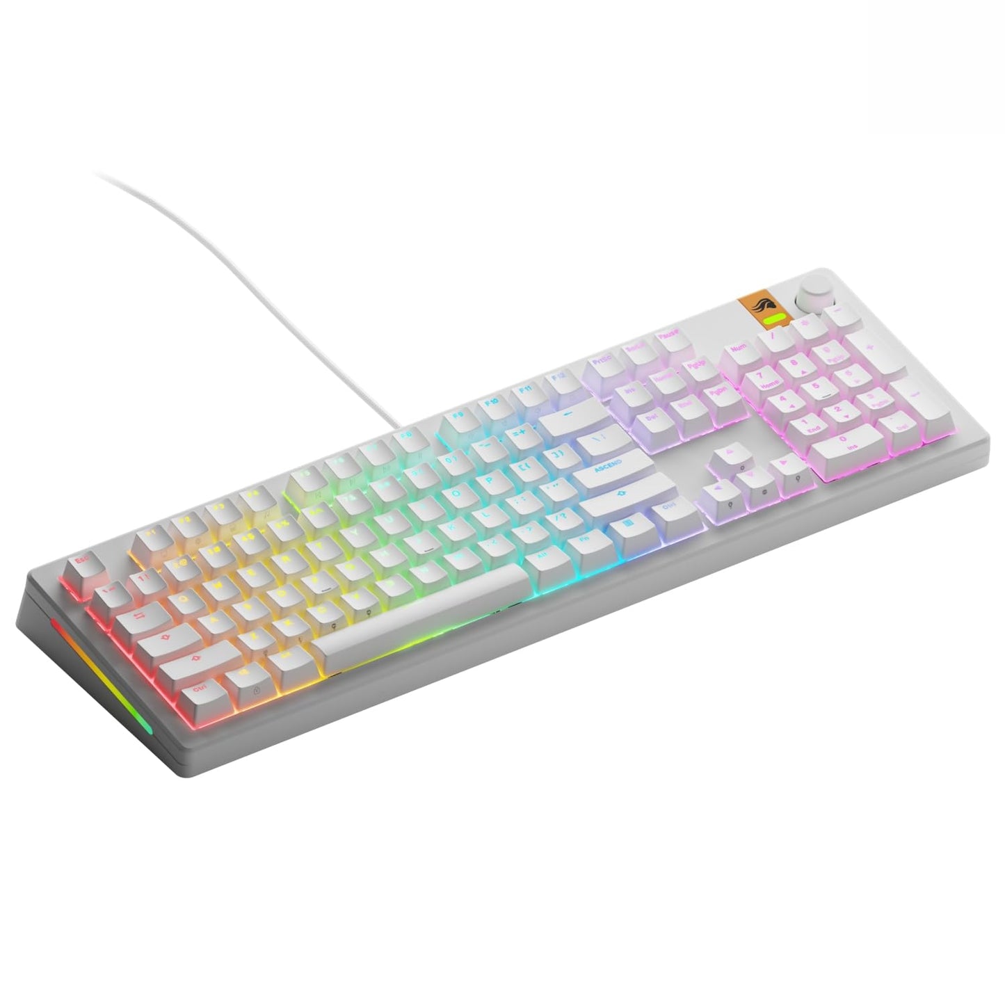 Glorious Gaming - GMMK 3 HE Rapid Trigger Keyboard  Hall Effect  8K Polling Rate  MX Mechanical & Magnetic Switches  Hotswappable 100% Keyboard  Modular Gasket System  Doubleshot PBT keycaps (White)