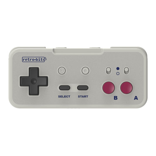 Retro-Bit Origin 8 2.4 GHz Wireless Controller - for Original NES, PC/Windows, MacOS, USB Devices, Switch Online - GB Grey