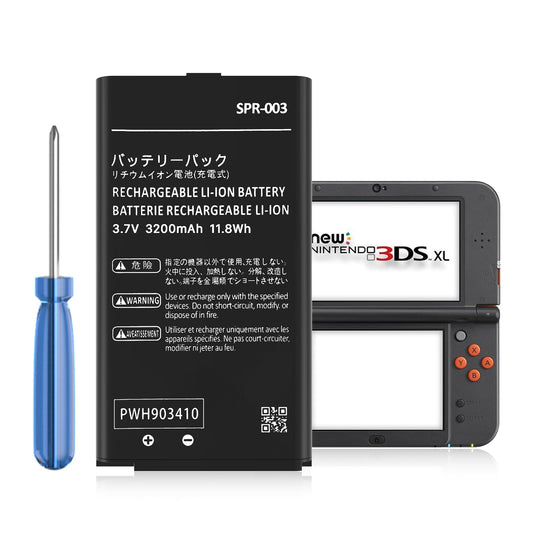 SPR-003 Battery  2025 New Upgraded (3200mAh) Ultra High Capacity Li-ion Battery Replacement for Nintendo 3DS XL New 3DS XL LL Game Console  Switch Game Console  with Repair Tool Kit