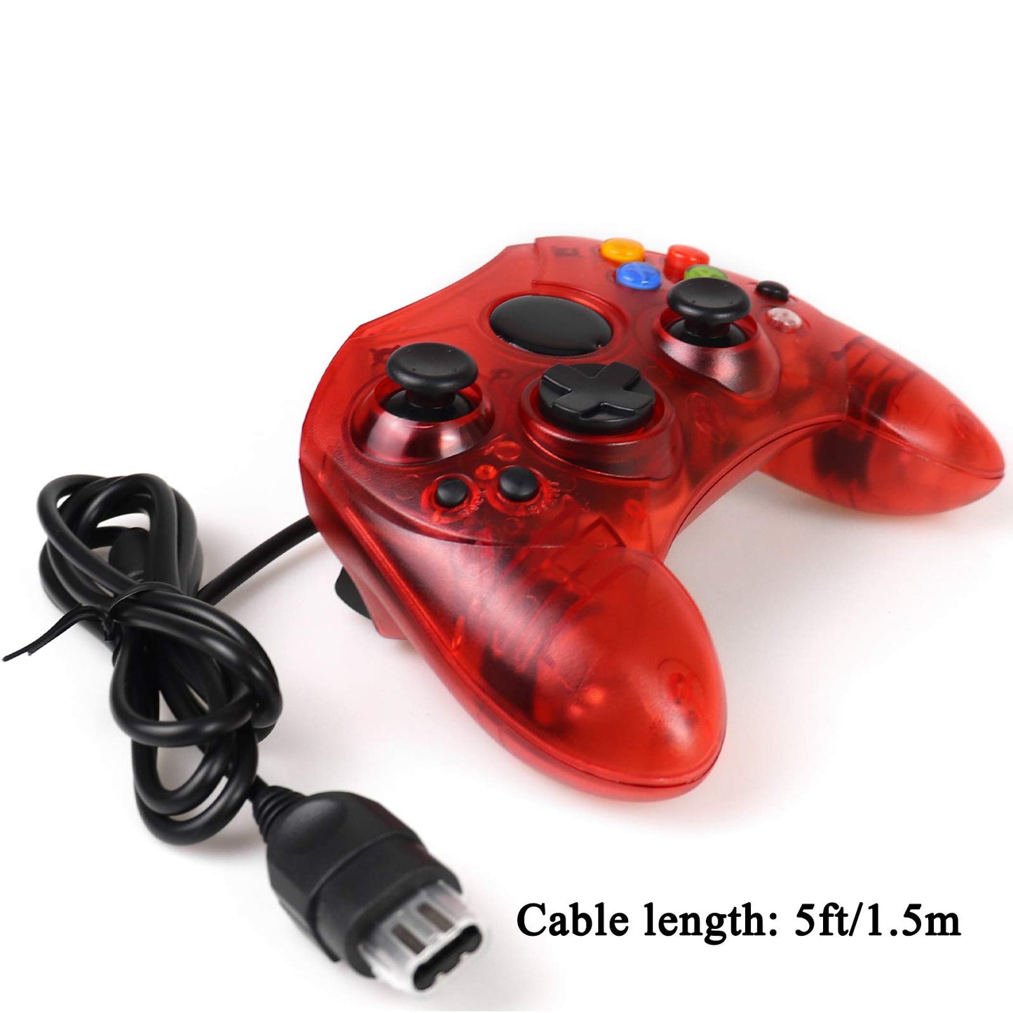 USonline911 Classic Controller S-Type Wired Gamepad for Xbox - Ruby Red