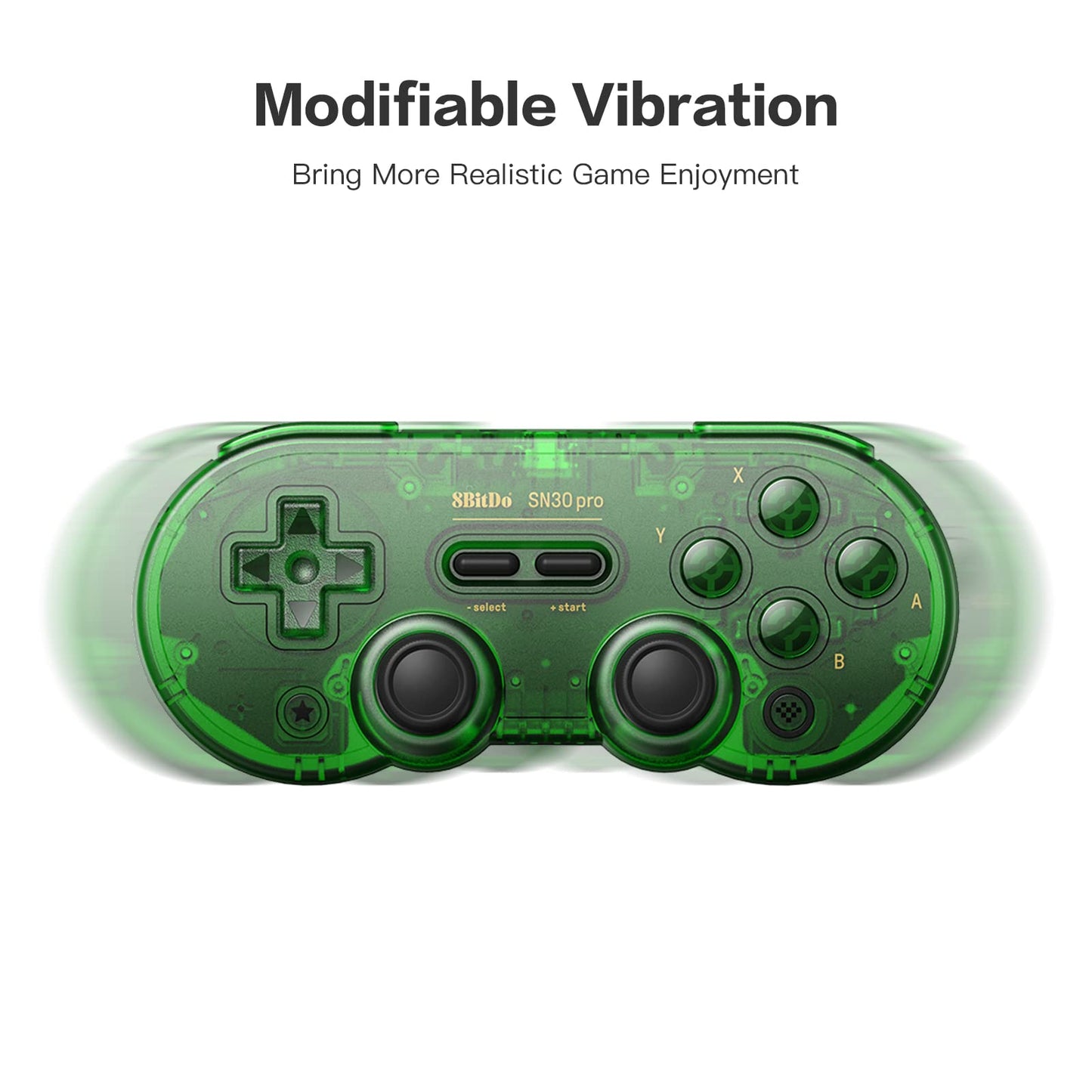 8Bitdo SN30 Pro Wireless Game Controller - Hall Effect Joystick - Gray - Compatible with Switch, Steam, Mac, PC, Android, Windows