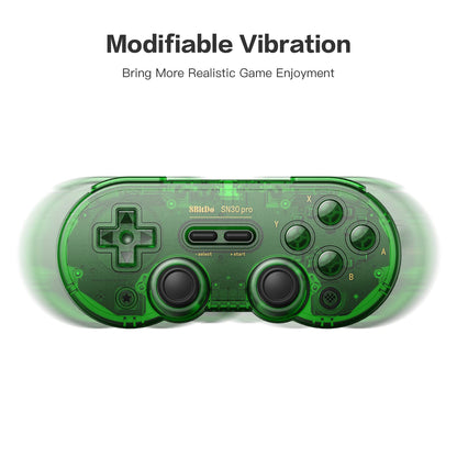 8Bitdo SN30 Pro Wireless Game Controller - Hall Effect Joystick - Gray - Compatible with Switch, Steam, Mac, PC, Android, Windows